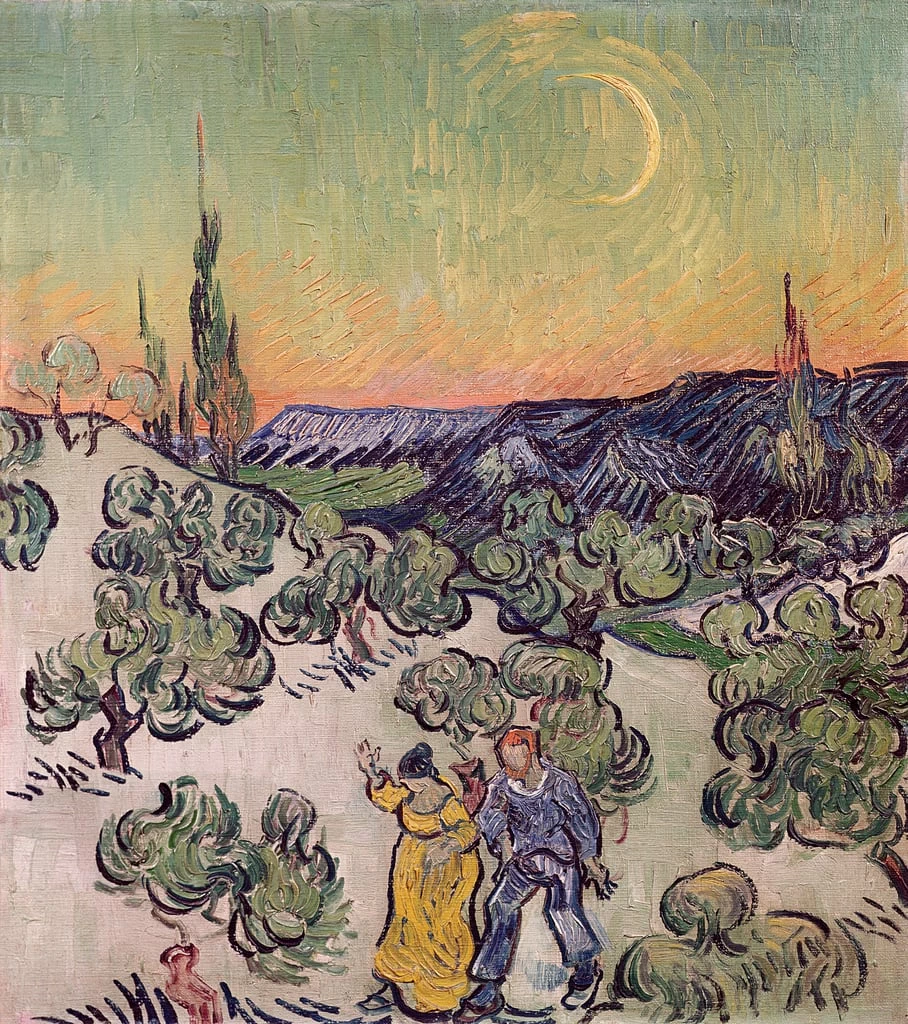  196-Vincent van Gogh-Paesaggio al chiaro di luna, 1889 - Museu de Arte, Sao Paulo 